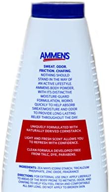 Imported USA body powder for chafing and diaper rash prevention