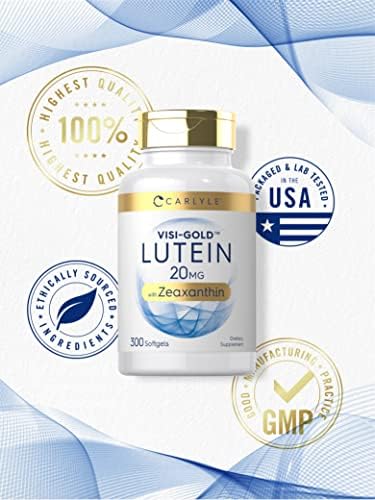 Carlyle Lutein And Zeaxanthin 300 count bottle side profile