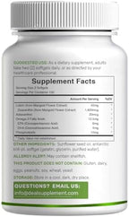 Deal Supplement Lutein And Zeaxanthin Bottle Back View With Directions