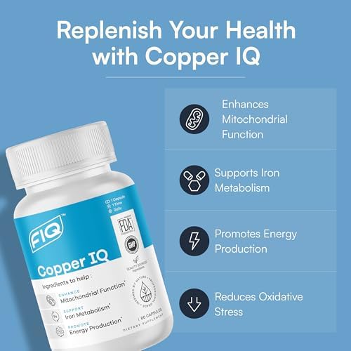 Albion copper bisglycinate chelated mineral capsules supplement facts label