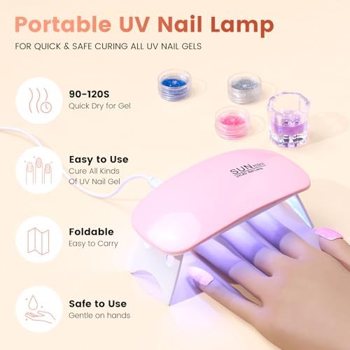 Full set of acrylic nail extensions and caving tools