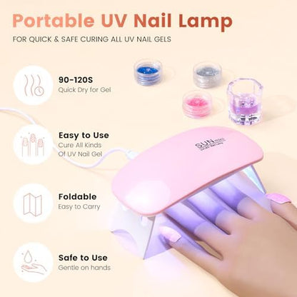 Full set of acrylic nail extensions and caving tools