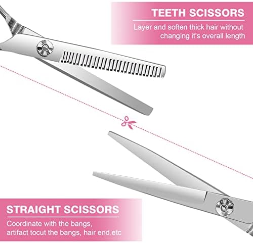 TagRecove stainless steel salon shears demonstrating ambidextrous grip design for precise home styling