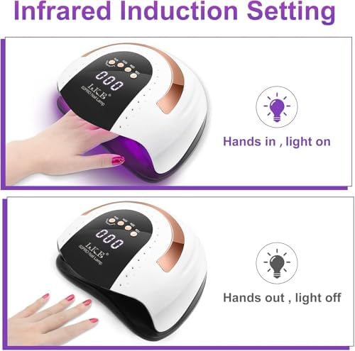 Lke professional gel polish curing lamp with portable handle