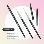 Winstonia Amazing Trio set arranged to highlight the varying short, medium, and long bristle lengths.