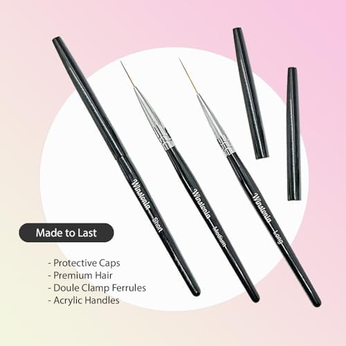 Durable acrylic handle detail of Winstonia nail brushes