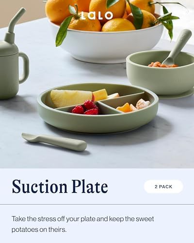 Lalo divided silicone suction plates for toddlers