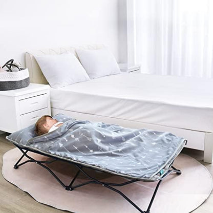 Toddler sleeping comfortably on Biloban nap mat