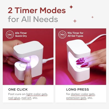 Zosppei USB nail dryer six dual source LED beads setup