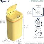 Nine Stars Touchless Trash Can base highlighting the non-skid floor protection design.