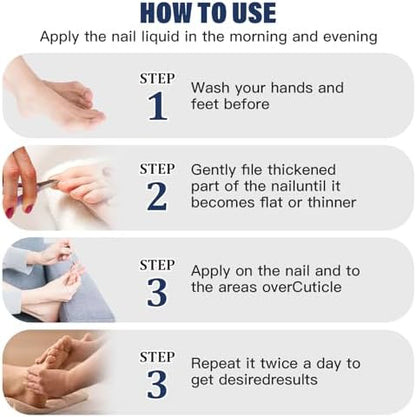 Herbal foot fungus treatment bottle with precision applicator brush.