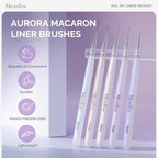 Close up of MelodySusie nail art brush bristles and sizes