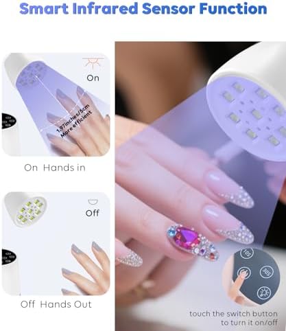 Daqvq portable gel nail machine base and flexible arm