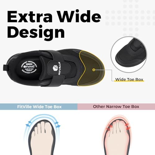 FitVille wide width walking shoes for women with edema relief
