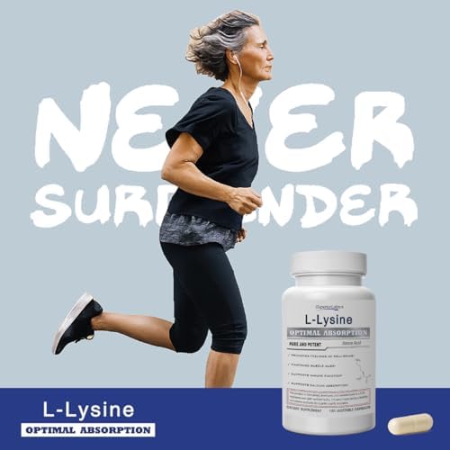 Superior Labs L-Lysine 500 mg bottle showing purity and third-party testing details