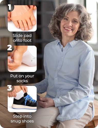 Homergy ultra thin foot sleeve being worn to demonstrate secure stay in place fit.