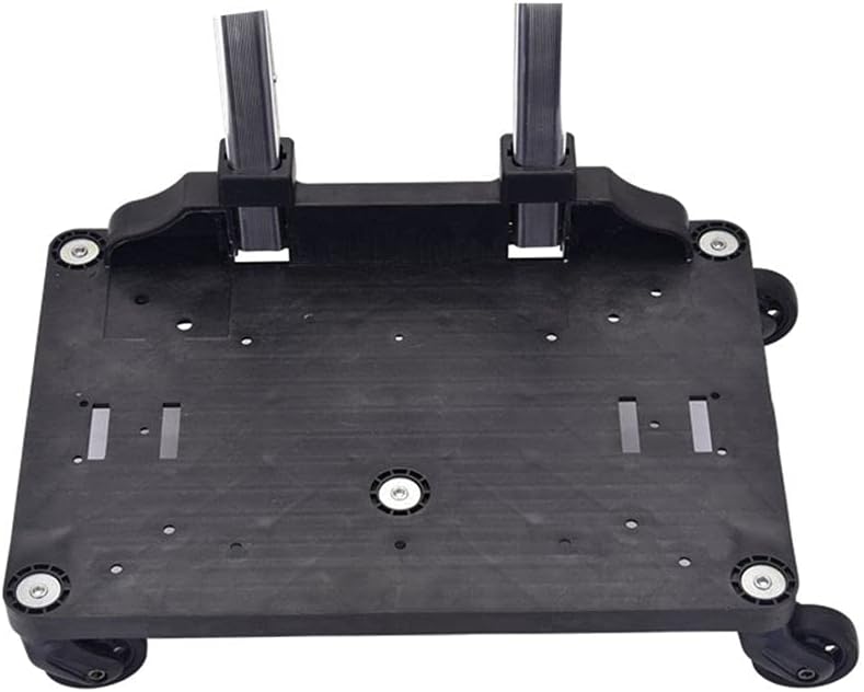 Side profile view of travel luggage wheelbase