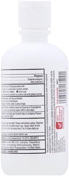 Back label of Leader anti itch medicated clear lotion with drug facts and directions for use