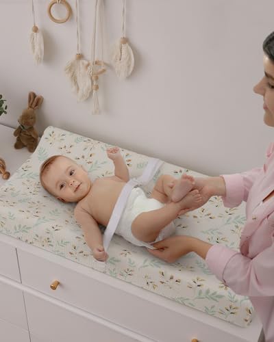 Blissful Diary solid Roman Green ultra soft baby changing pad protector