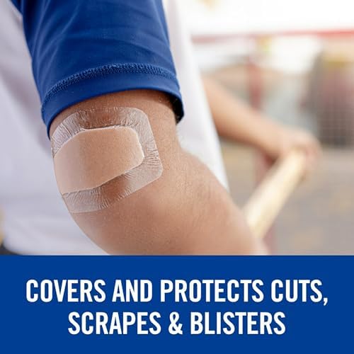 Nexcare waterproof bandages 100 pack showing various strip sizes included.