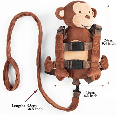 Berhapy toddler walking harness showing safety buckles