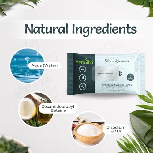 Gentle formula non irritant hair dye stain cleansing sheets