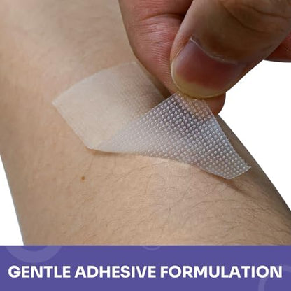 Twelve pack of Conkote clear bandage tape for athletes and wound care dressings.