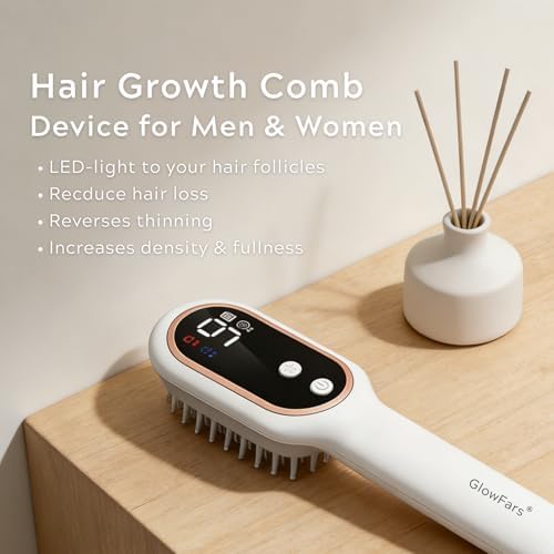 Lifestyle shot of Abhsant 3-in-1 hair growth massager comb