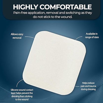Highly absorbent waterproof medical foam padding for ulcers and bed sores