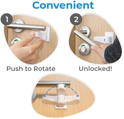 Rotating mechanism of HomeBrella child proof door lock