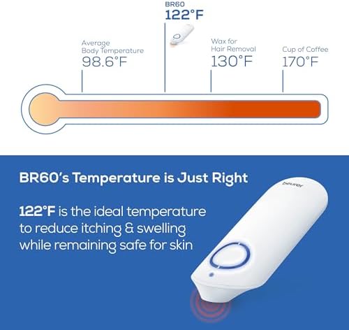 Close-up view of the Beurer BR60 dual setting button interface designed for sensitive and normal skin treatment programs.