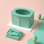 Compact folding mechanism of Uqmiqura toddler potty