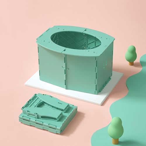 Compact folding mechanism of Uqmiqura toddler potty