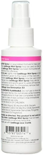 Ladibugs pesticide free mint scented lice deterrent spray for children and adults.