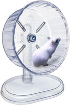 Chew resistant transparent acrylic hamster exercise wheel cage accessory