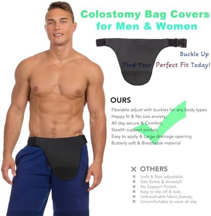 Close up of medical grade fabric on HJKEMI ostomy supply belt