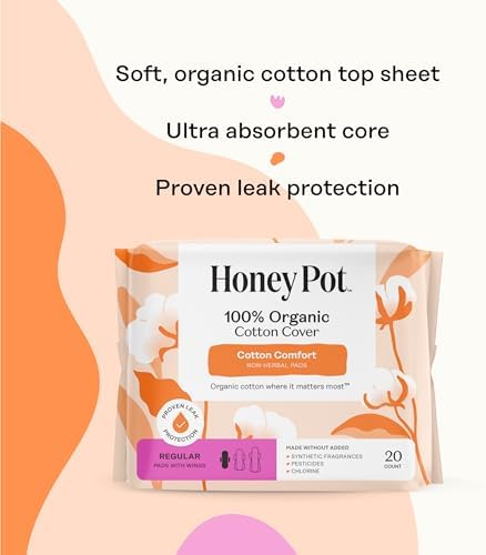 The Honey Pot Company chemical free feminine pads for sensitive skin