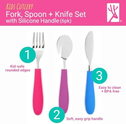 Safe stainless steel kids knife with rounded edges
