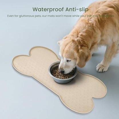 Flexible beige PWTAA pet mat being washed