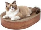 ComSaf cat scratcher lounge bowl in dark wood pattern protecting home sofas from claws