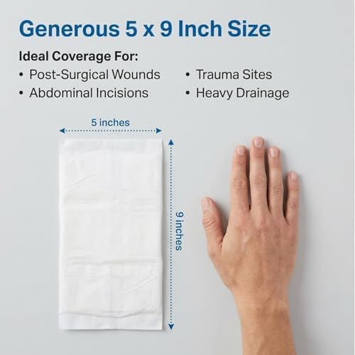 Individual wrapped sterile packaging units of McKesson cellulose tissue wound care dressings spread out.