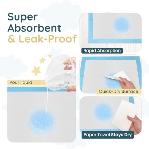 Reli. baby changing liners demonstrating leak-proof backing layer