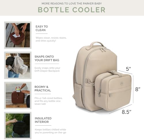 Parent attaching Parker Baby Drift cooler to a stroller
