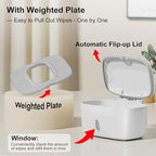 Side profile of Seposeve refillable baby wipe container