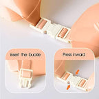 Adjustable safety buckle feature on Fusacony shower cap
