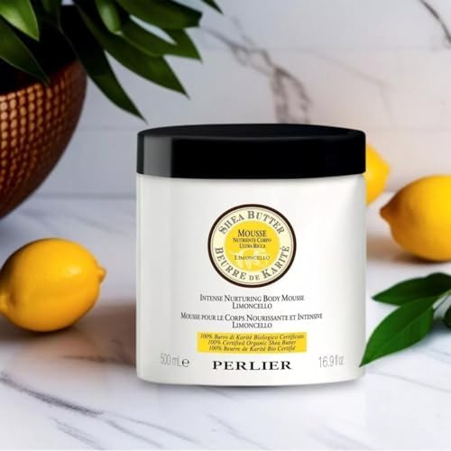 Perlier 48-hour hydration imported body cream for dry skin nourishment.