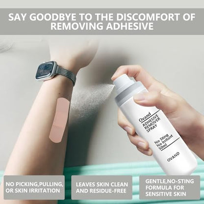 Alcohol free silicone based adhesive remover for sensitive skin applications
