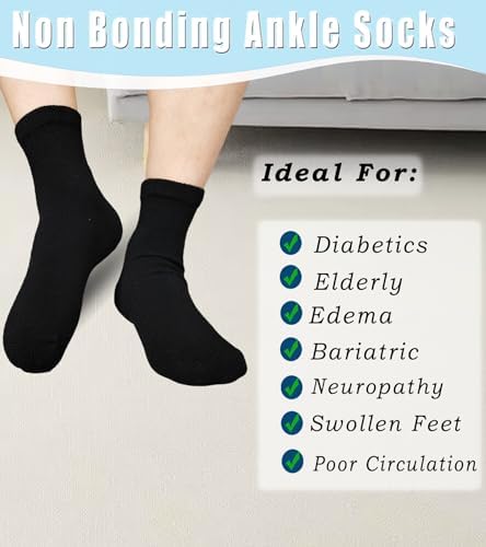 Side profile of Aisesine quarter length socks for swollen feet.