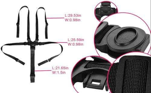 Universal 5 point harness buckle for high chairs