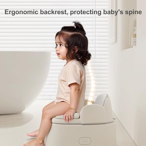 Bebamour grey toddler potty chair with ergonomic backrest